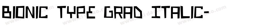 Bionic Type Grad Italic字体转换